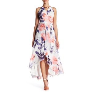 Surplus neck hi-low floral maxi dress NWT